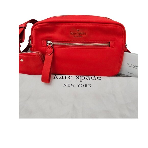 Kate Spade New Chelsea Camera Coin Dust Bag Crossbody Red Shoulder Bag - Picture 3 of 16